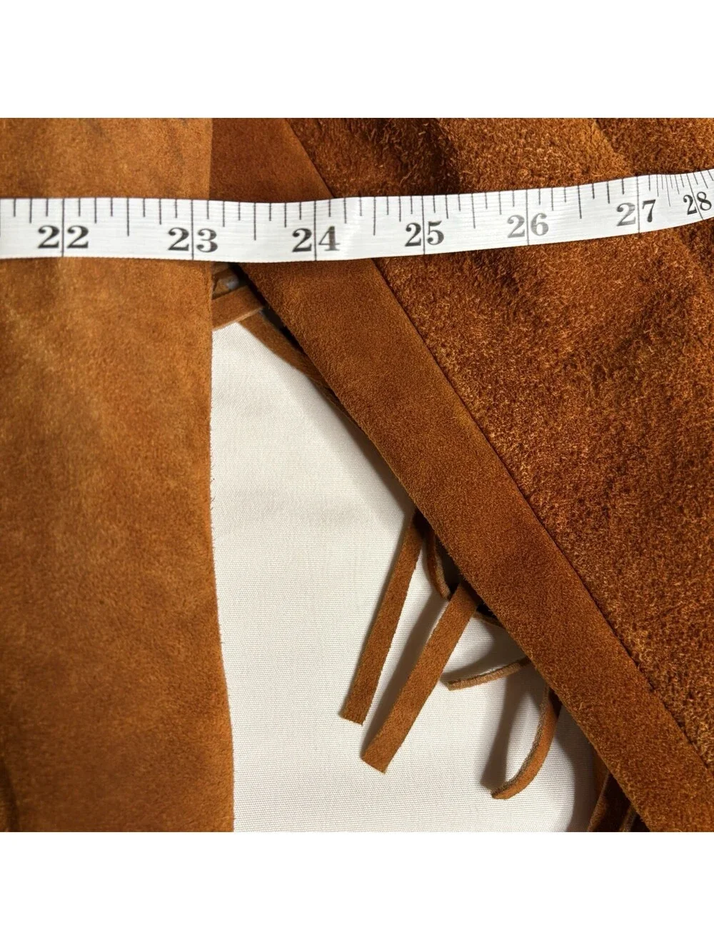 Vintage 1970s Unbranded Western Suede Fringe Jacket - Cognac